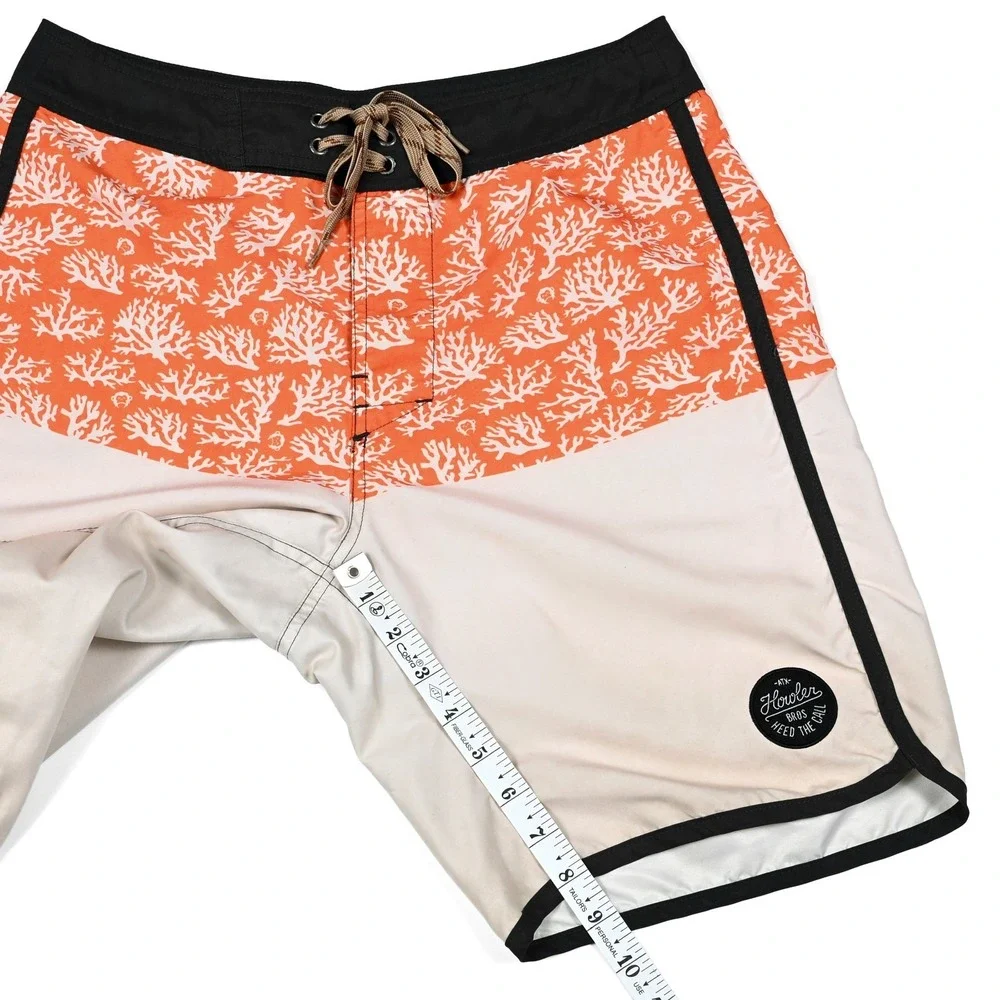 Howler Brother Board Shorts Mens 30 Swim Floral Beach Vacation Western Coral - Picture 5 of 13